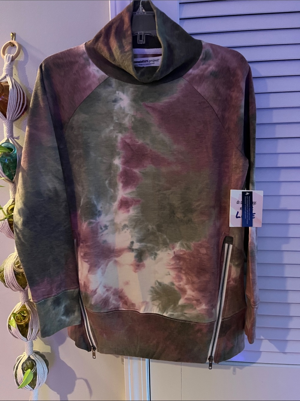 Tie-Dye Funnel Neck Sweatshirt - Multi Color